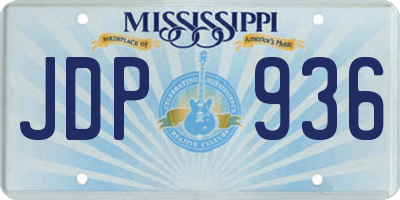 MS license plate JDP936