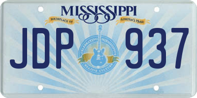 MS license plate JDP937