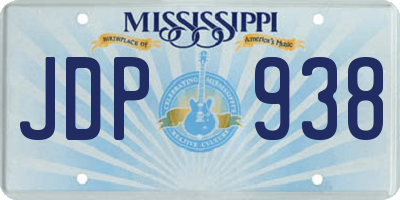 MS license plate JDP938