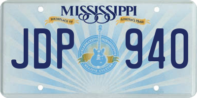 MS license plate JDP940