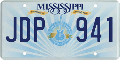 MS license plate JDP941