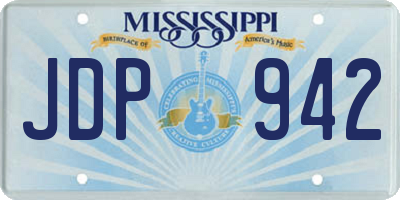 MS license plate JDP942