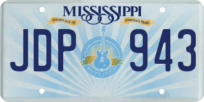 MS license plate JDP943