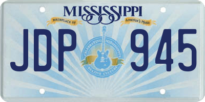 MS license plate JDP945