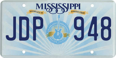 MS license plate JDP948