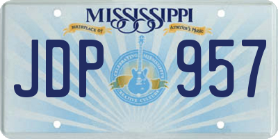 MS license plate JDP957