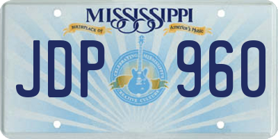 MS license plate JDP960