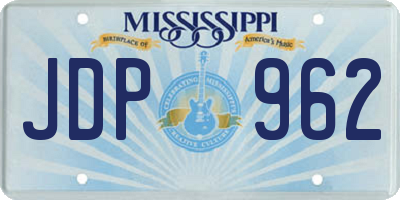 MS license plate JDP962