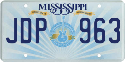 MS license plate JDP963