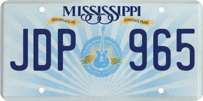 MS license plate JDP965