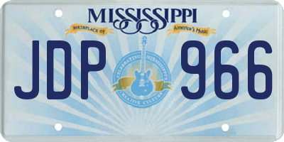 MS license plate JDP966