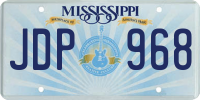 MS license plate JDP968