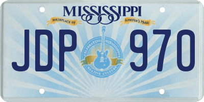MS license plate JDP970