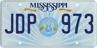 MS license plate JDP973
