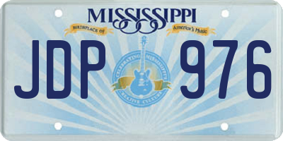 MS license plate JDP976