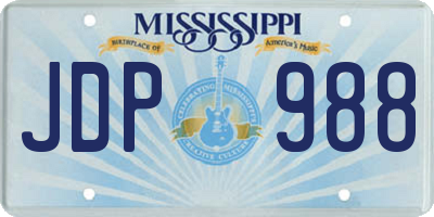 MS license plate JDP988