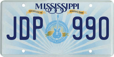 MS license plate JDP990