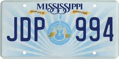 MS license plate JDP994