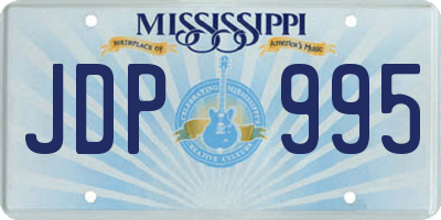 MS license plate JDP995