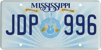 MS license plate JDP996
