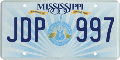 MS license plate JDP997