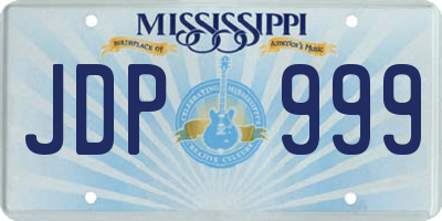 MS license plate JDP999