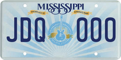 MS license plate JDQ000