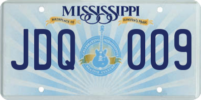 MS license plate JDQ009