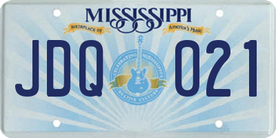 MS license plate JDQ021