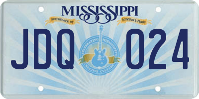 MS license plate JDQ024