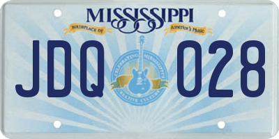 MS license plate JDQ028