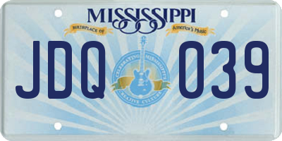 MS license plate JDQ039