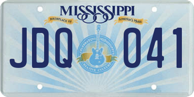 MS license plate JDQ041