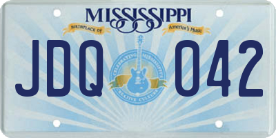 MS license plate JDQ042