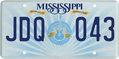 MS license plate JDQ043