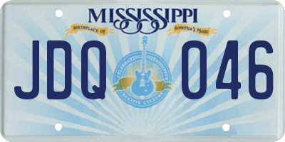 MS license plate JDQ046