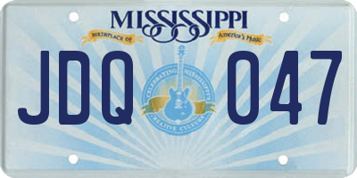 MS license plate JDQ047