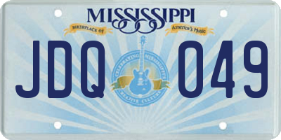 MS license plate JDQ049