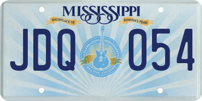 MS license plate JDQ054