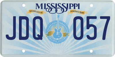 MS license plate JDQ057