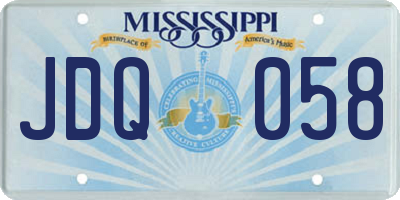 MS license plate JDQ058