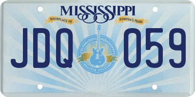 MS license plate JDQ059