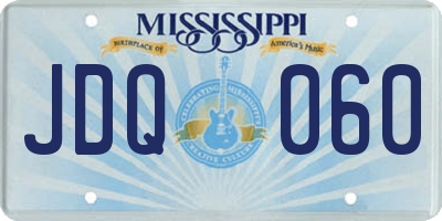 MS license plate JDQ060