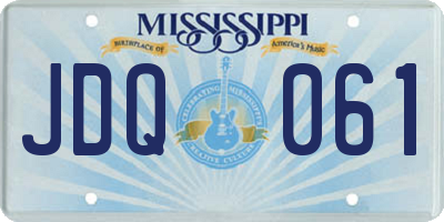 MS license plate JDQ061