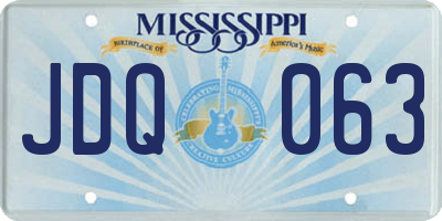 MS license plate JDQ063