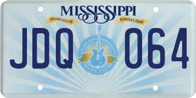 MS license plate JDQ064