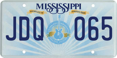 MS license plate JDQ065