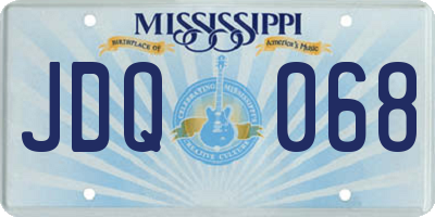 MS license plate JDQ068
