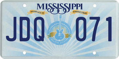 MS license plate JDQ071