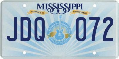 MS license plate JDQ072